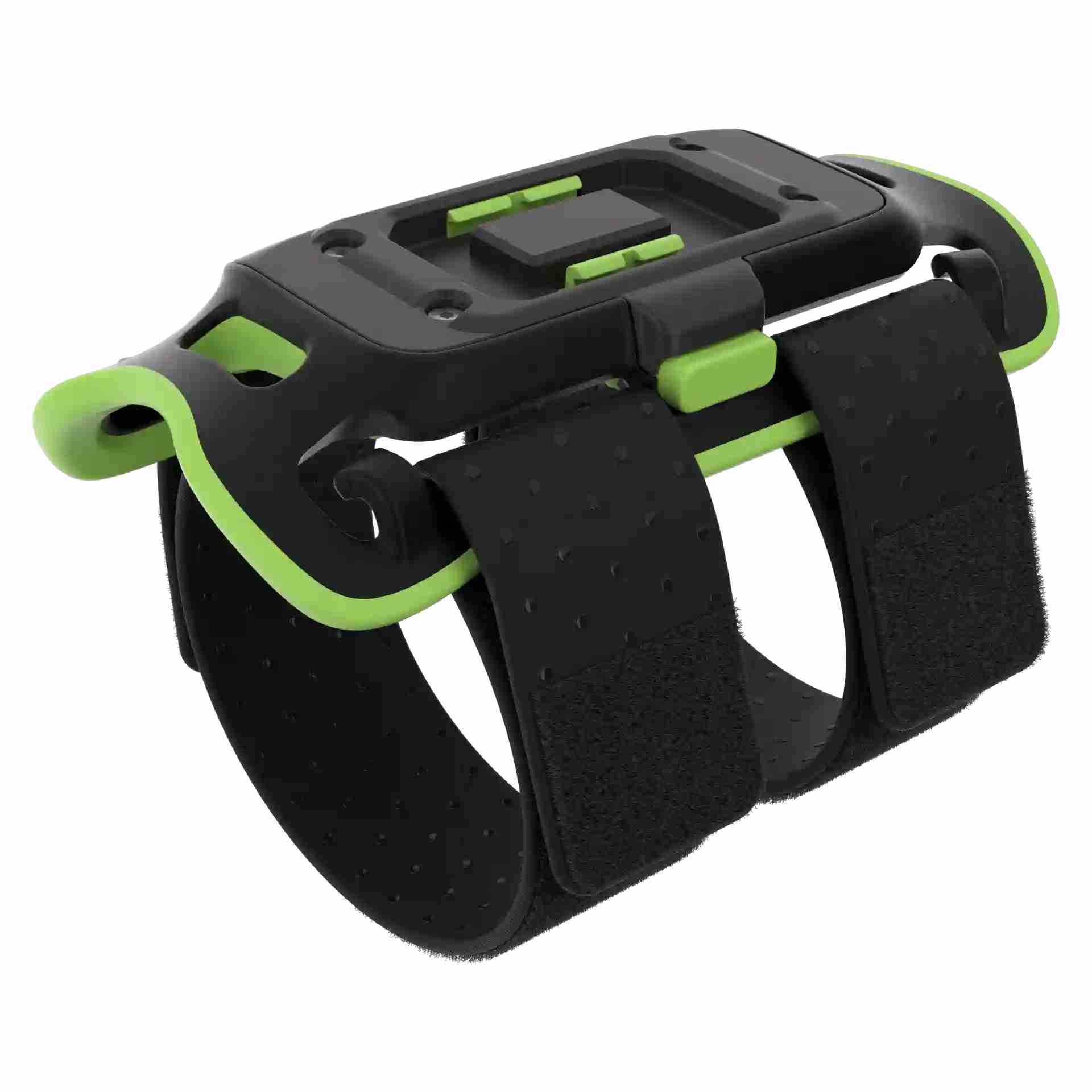 Wearable Zebra WT5400 und WT6400 Zubehör – Halterung schräg von oben mit zwei Klettriemen und Befestigungsplatte