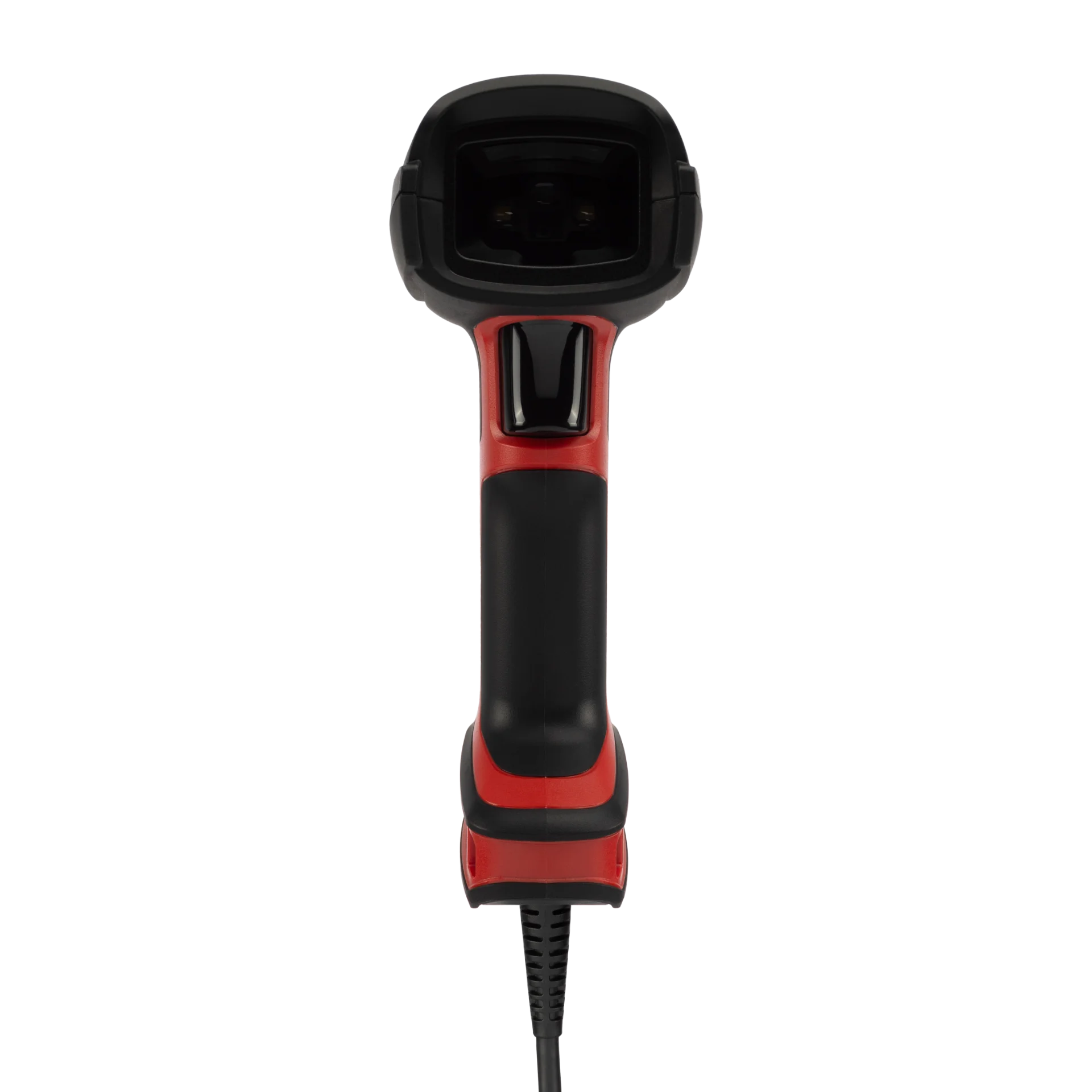 Barcode-Scanner Honeywell Granit Ultra 2100i SR – gerade Frontansicht mit Scanfenster, schwarzem Griff und Kabel.