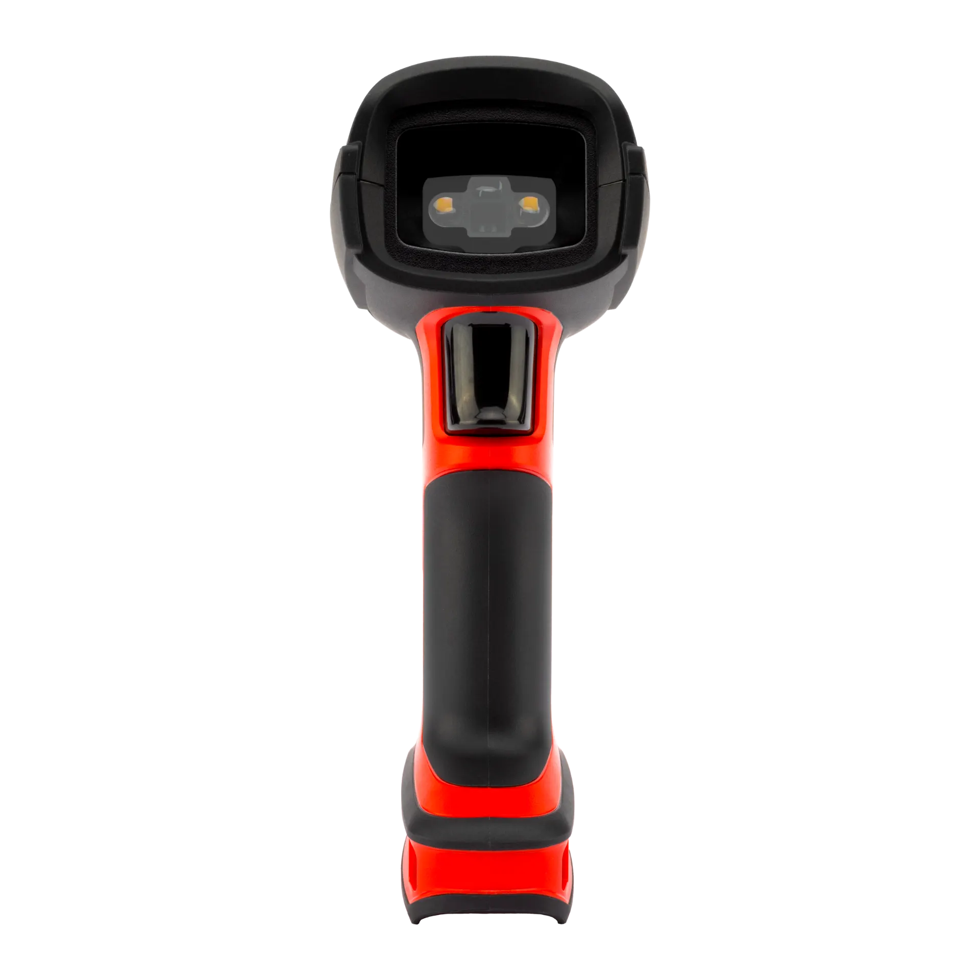 Barcode-Scanner Honeywell Granit Ultra 2105i SR – gerade Frontansicht mit Scannerfenster, Auslöser, roten Schutzflächen und strukturiertem Griff.