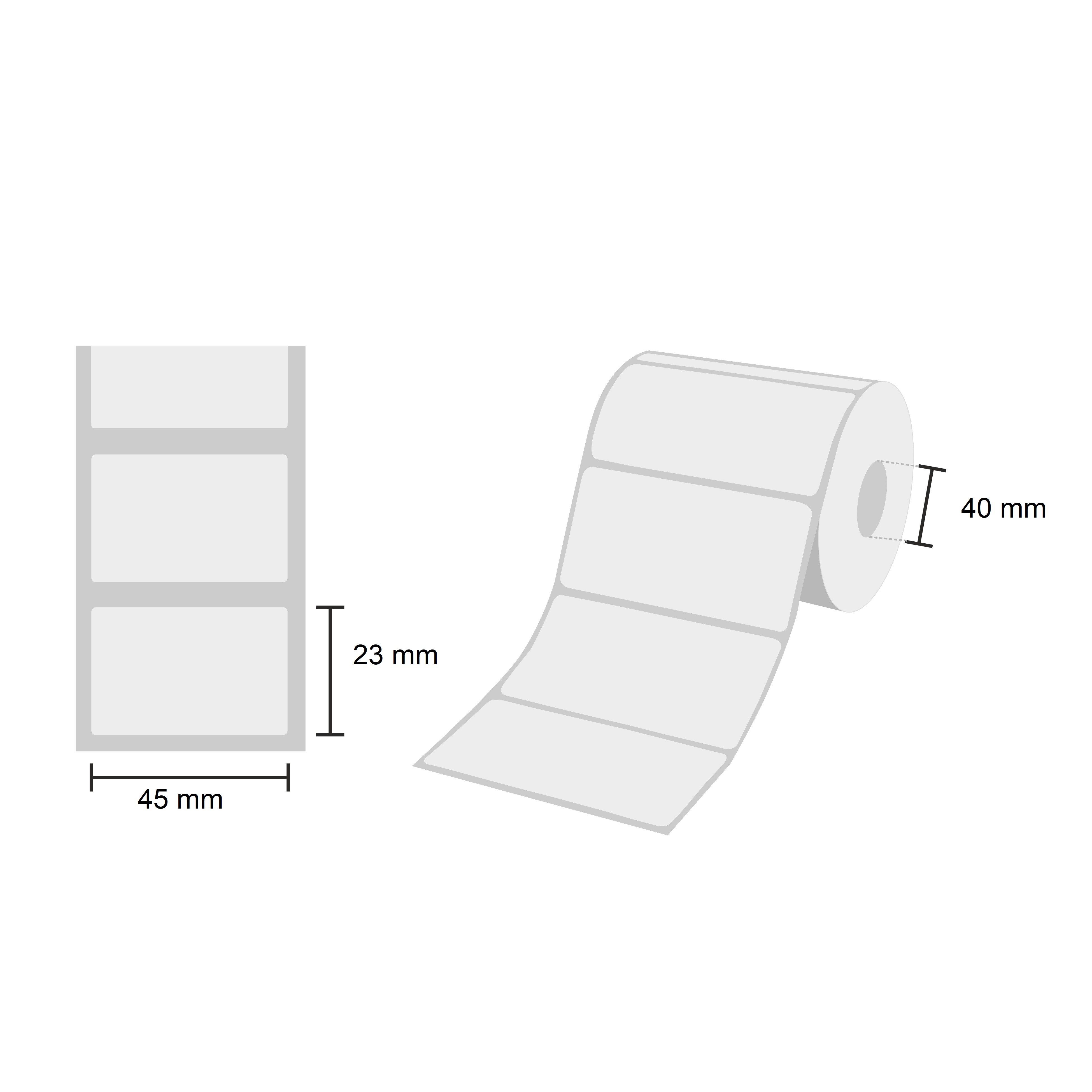 Blanko-45x23mm Blanko Etiketten 45 x 23 mm