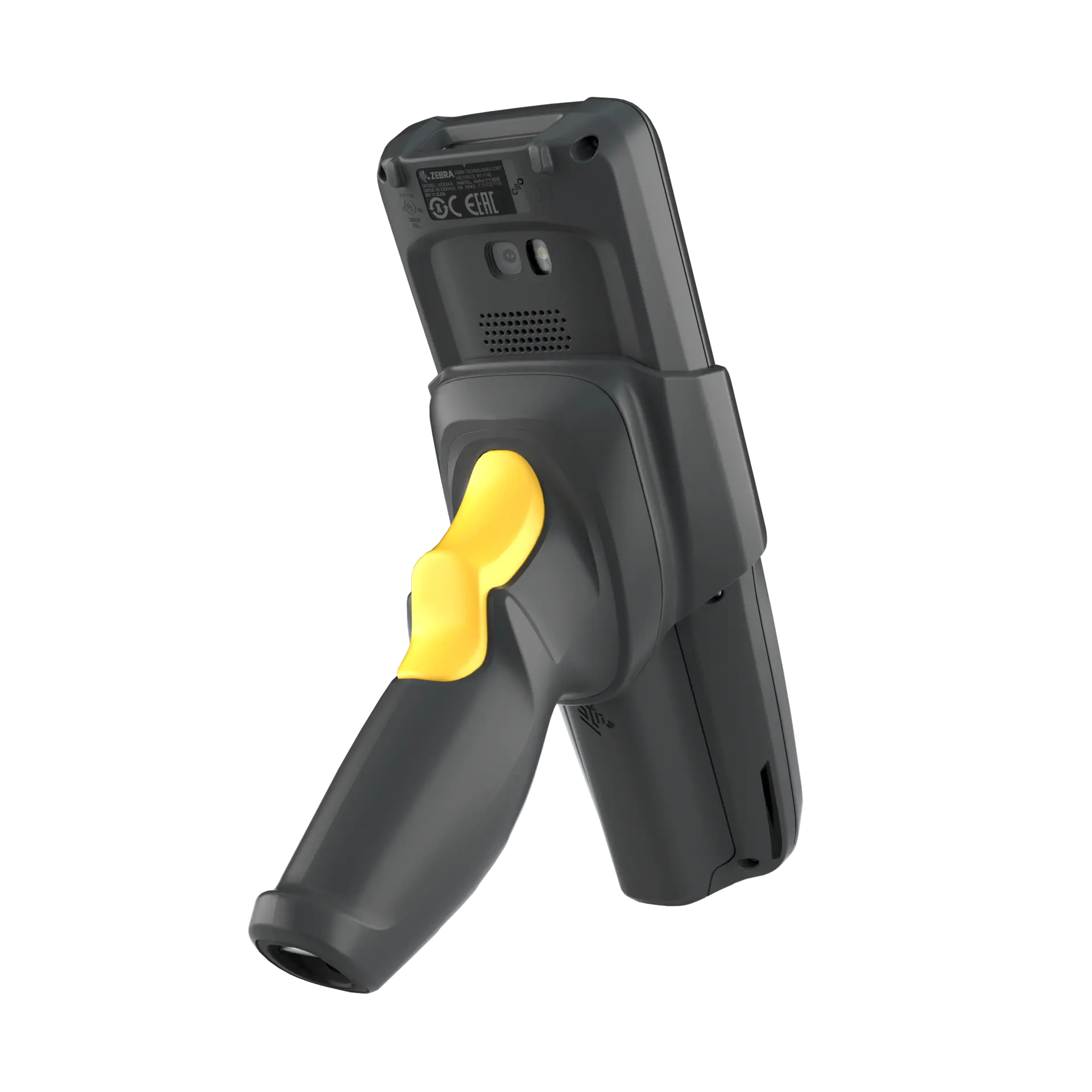 Pistolengriff für Zebra MC2200 und MC2700 Ansicht mit Gerät Unterseite links