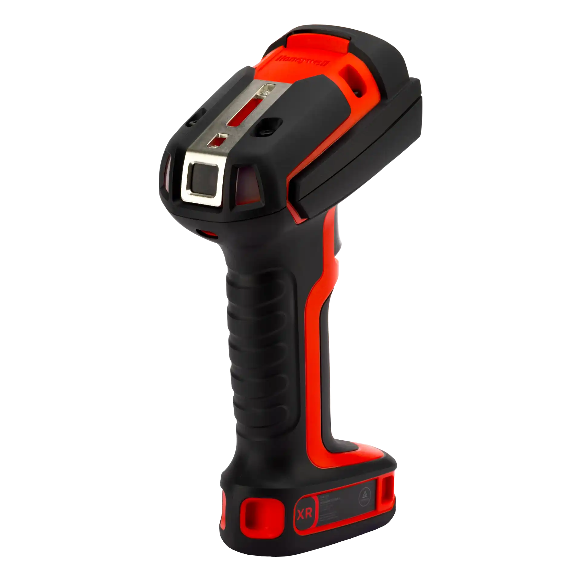 Barcode-Scanner Honeywell Granit Ultra 2105i XR in schräger Rückansicht rechts mit Schutzgehäuse und robustem Griff
