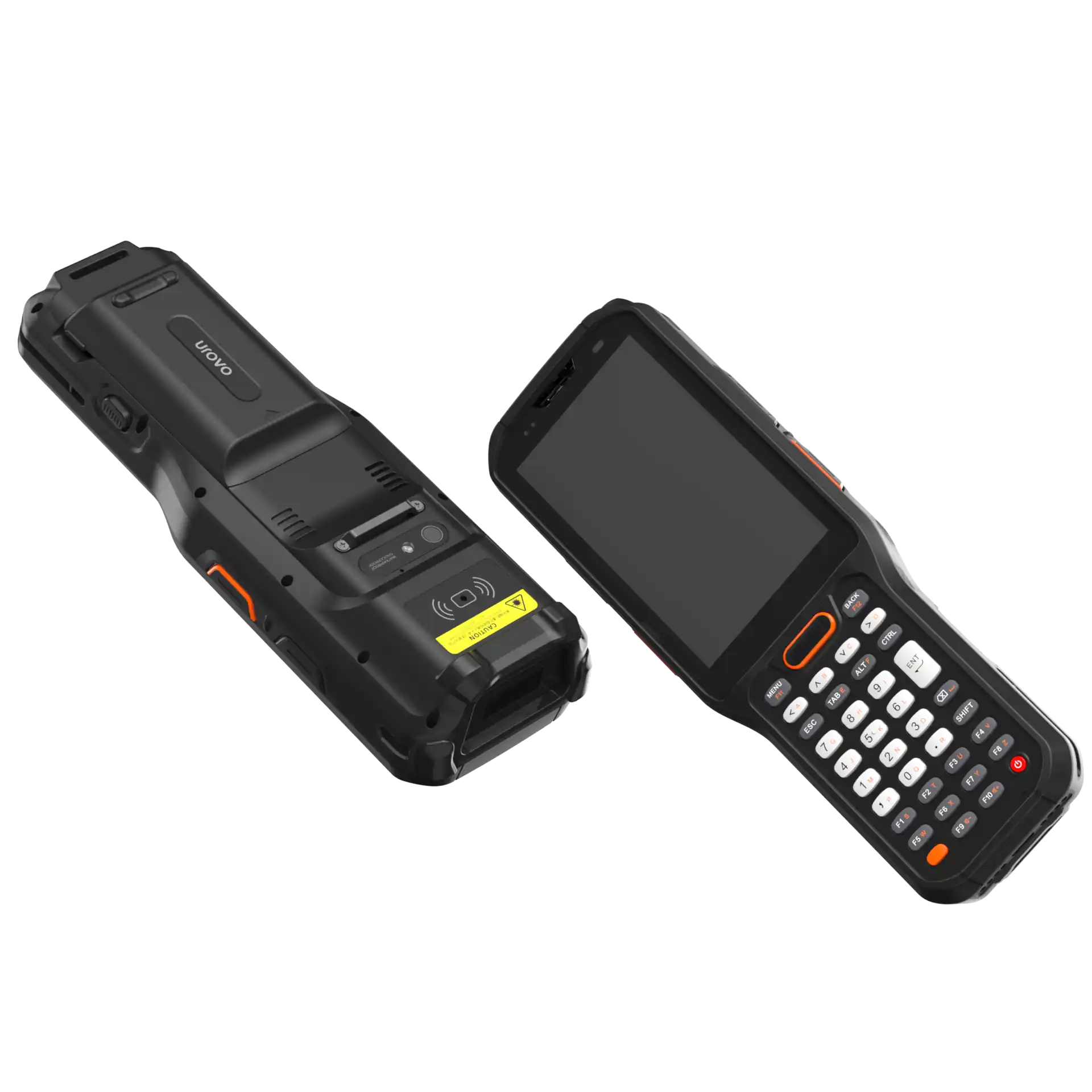 Urovo RT40S MDE Gerät Terminal mit Touchscreen-Display und Barcode-Scanner in zwei Ansichten