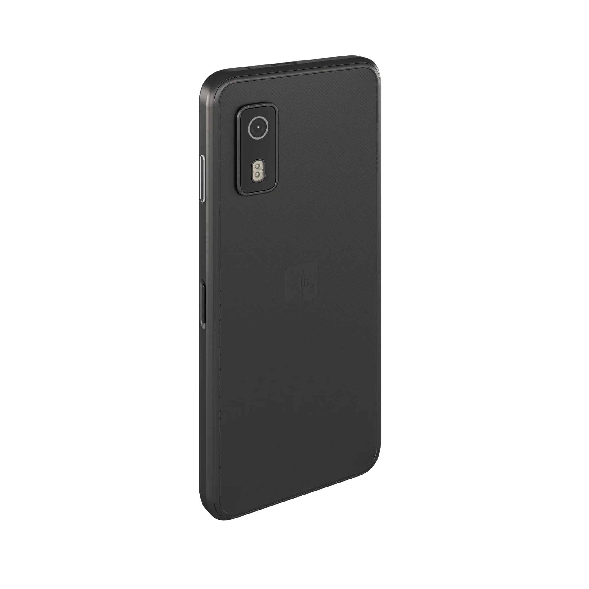 Zebra EM45 MDE Gerät, Rückansicht von links, Kamera, Blitz und strukturiertes Gehäuse sichtbar.