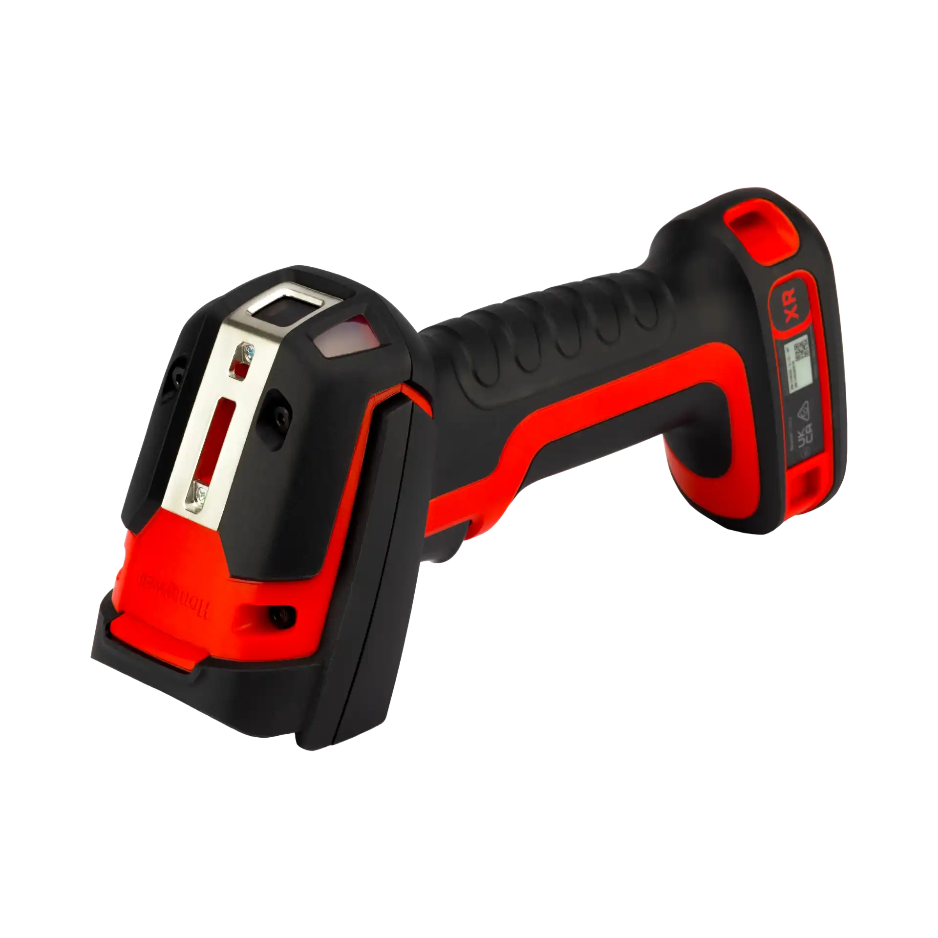 Barcode-Scanner Honeywell Granit Ultra 2105i XR liegend, Rückseite links oben mit robustem Griff und XR-Kennzeichnung.