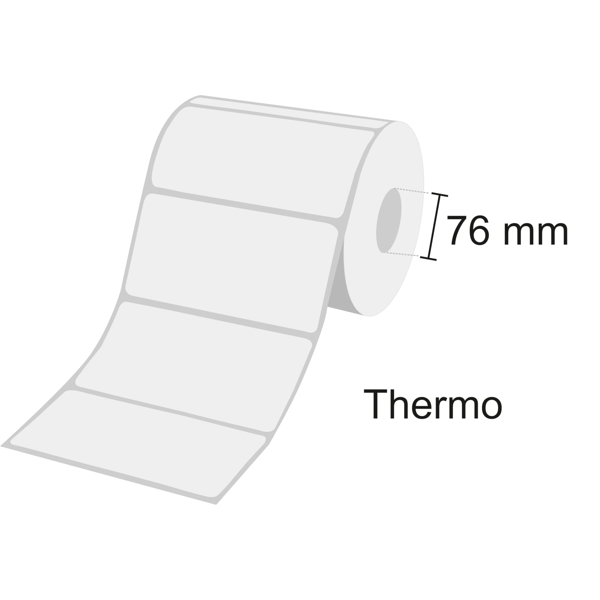 Etiketten_Thermo_76 Zebra Etikettenrolle Z-Perform 1000D, Thermo, 76mm Kern