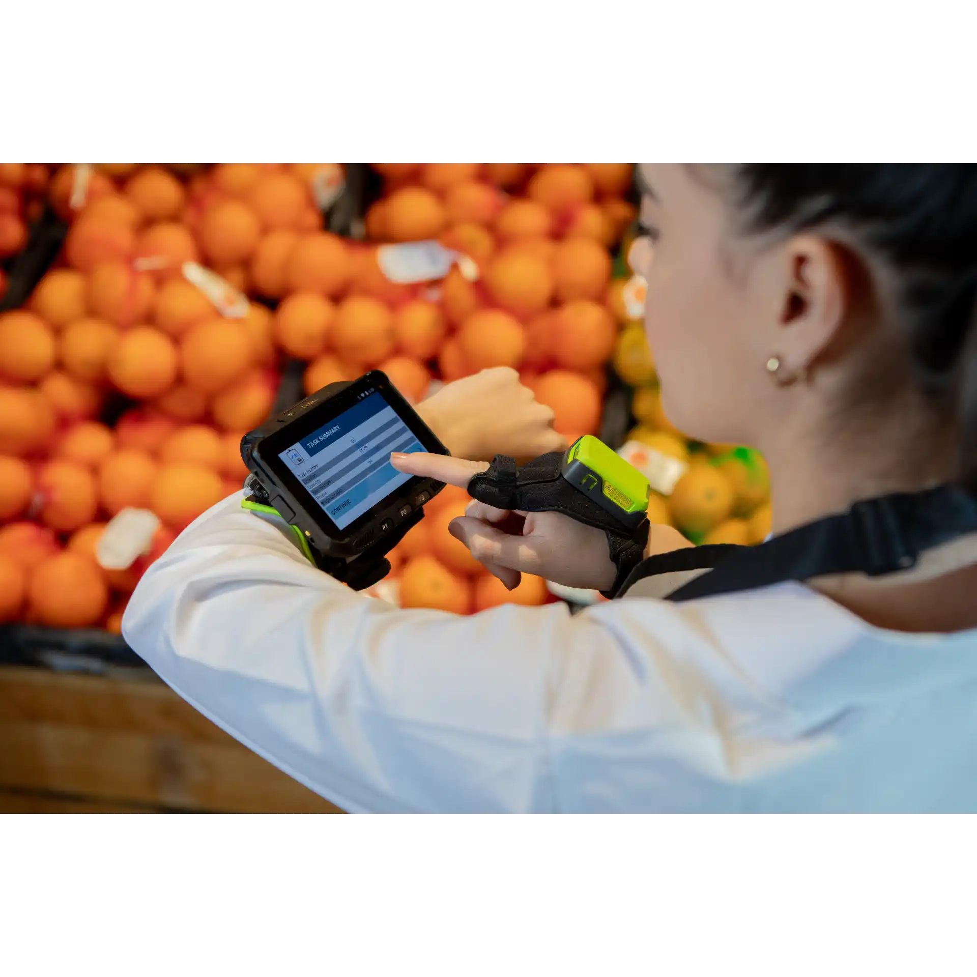 Wearable Zebra WT5400 – Bedienung des Displays und Nutzung des RS2100 im Einzelhandel