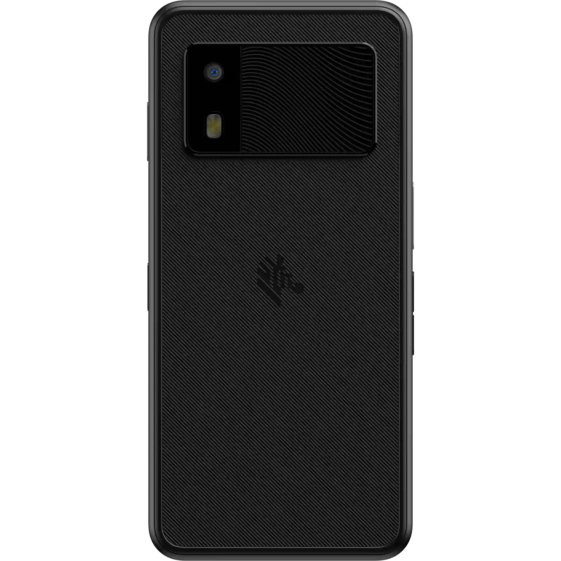 Zebra EM45-RFID MDE Gerät von hinten, Kamera und Blitz in der linken oberen Ecke, Zebra-Logo sichtbar.