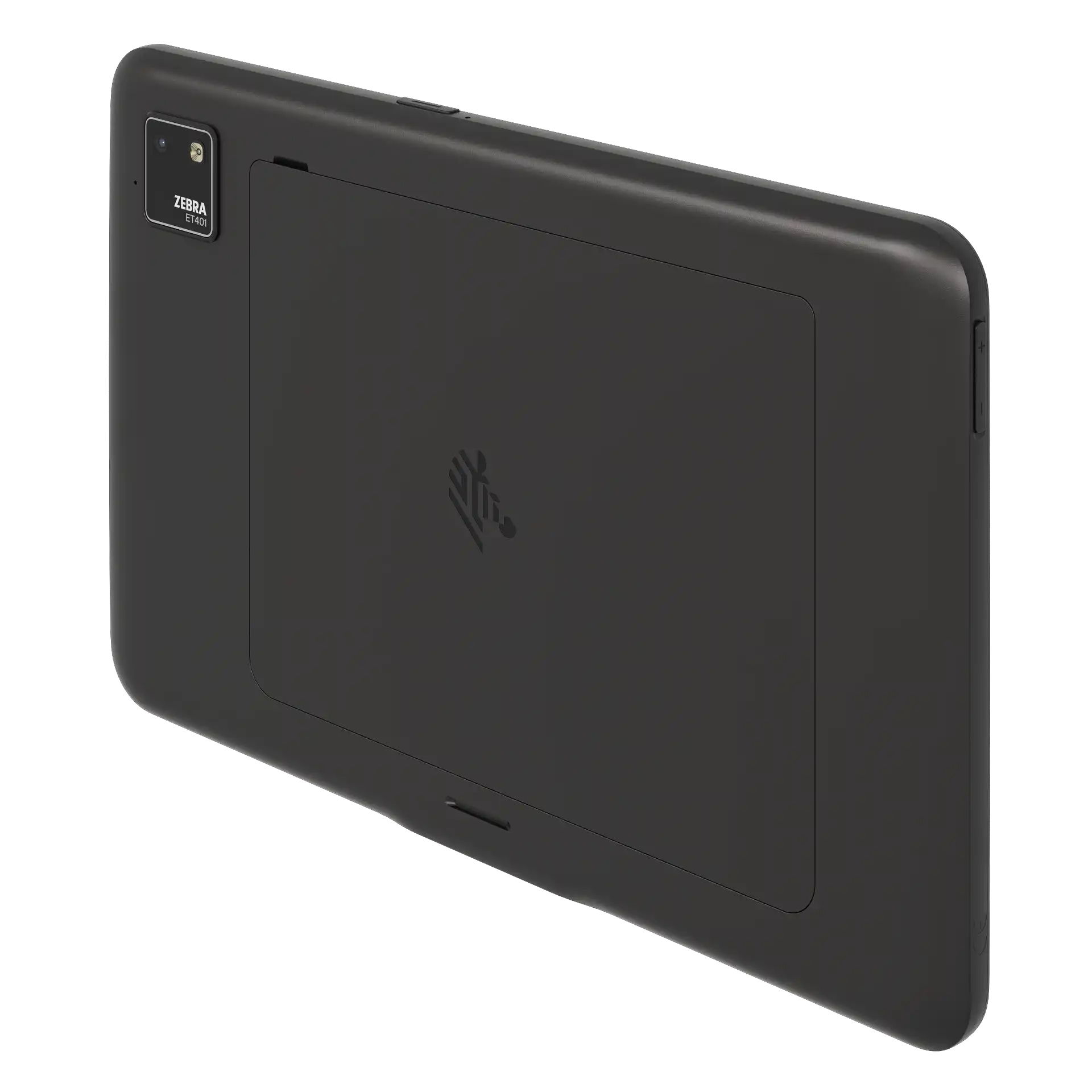 Tablet Zebra ET401, 10-Zoll – Rückseite rechts, Kamera oben links