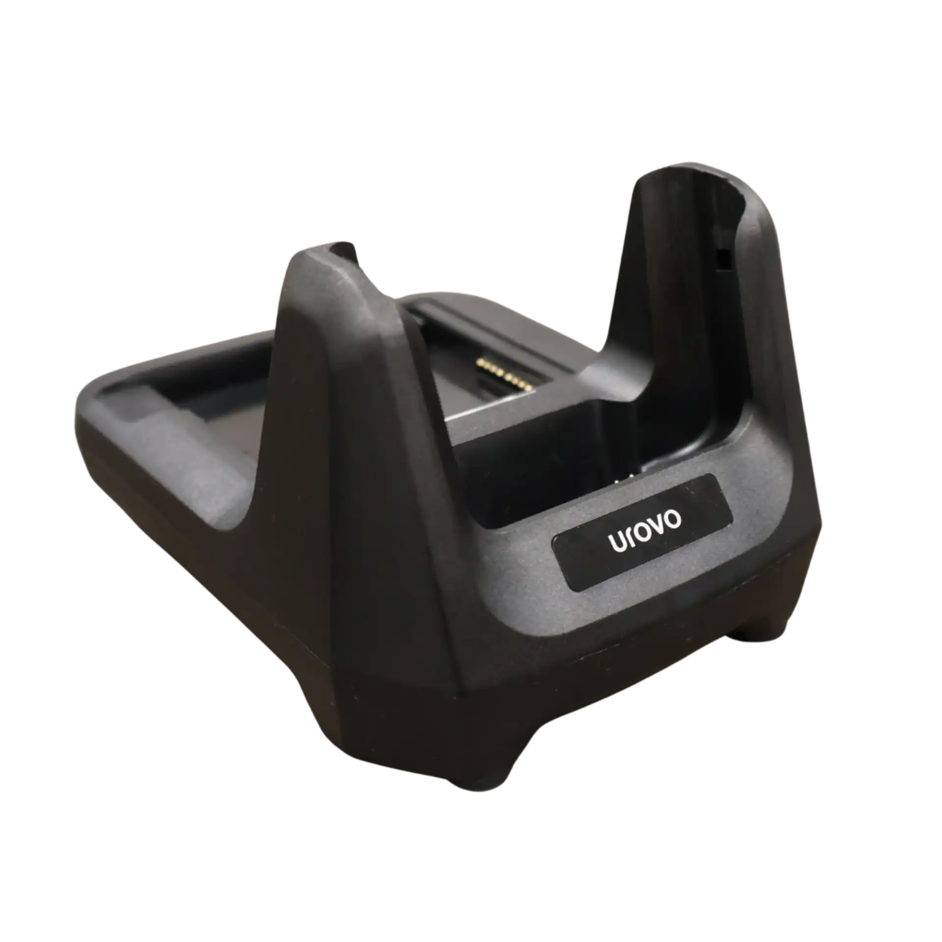 Urovo DT66 Ladestation für MDE Gerät, seitliche Vorderansicht ohne eingesetztes Gerät ohne Adapter