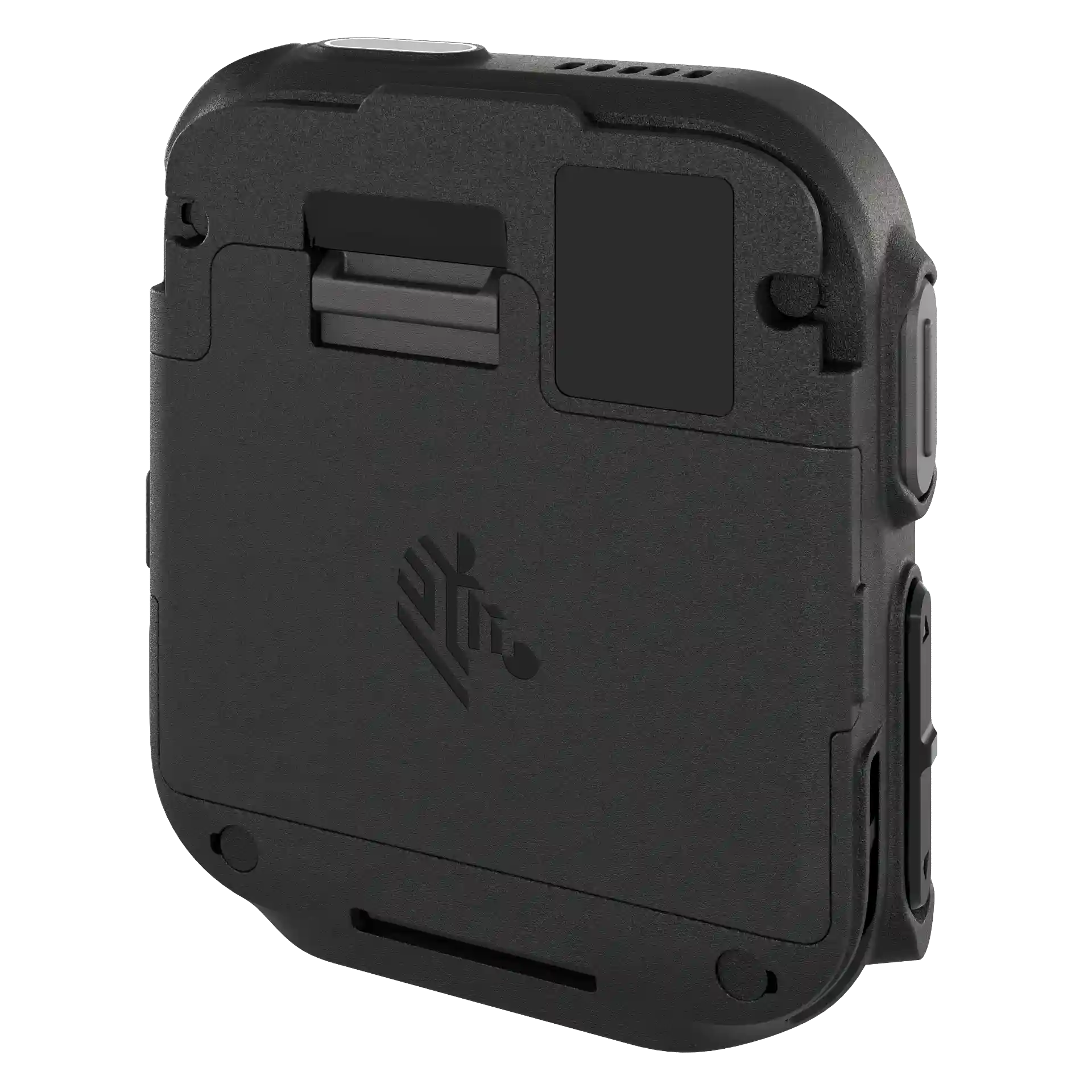 Wearable Zebra WS301 – Rückseite rechts mit Clipaufnahme und seitlichen Tasten