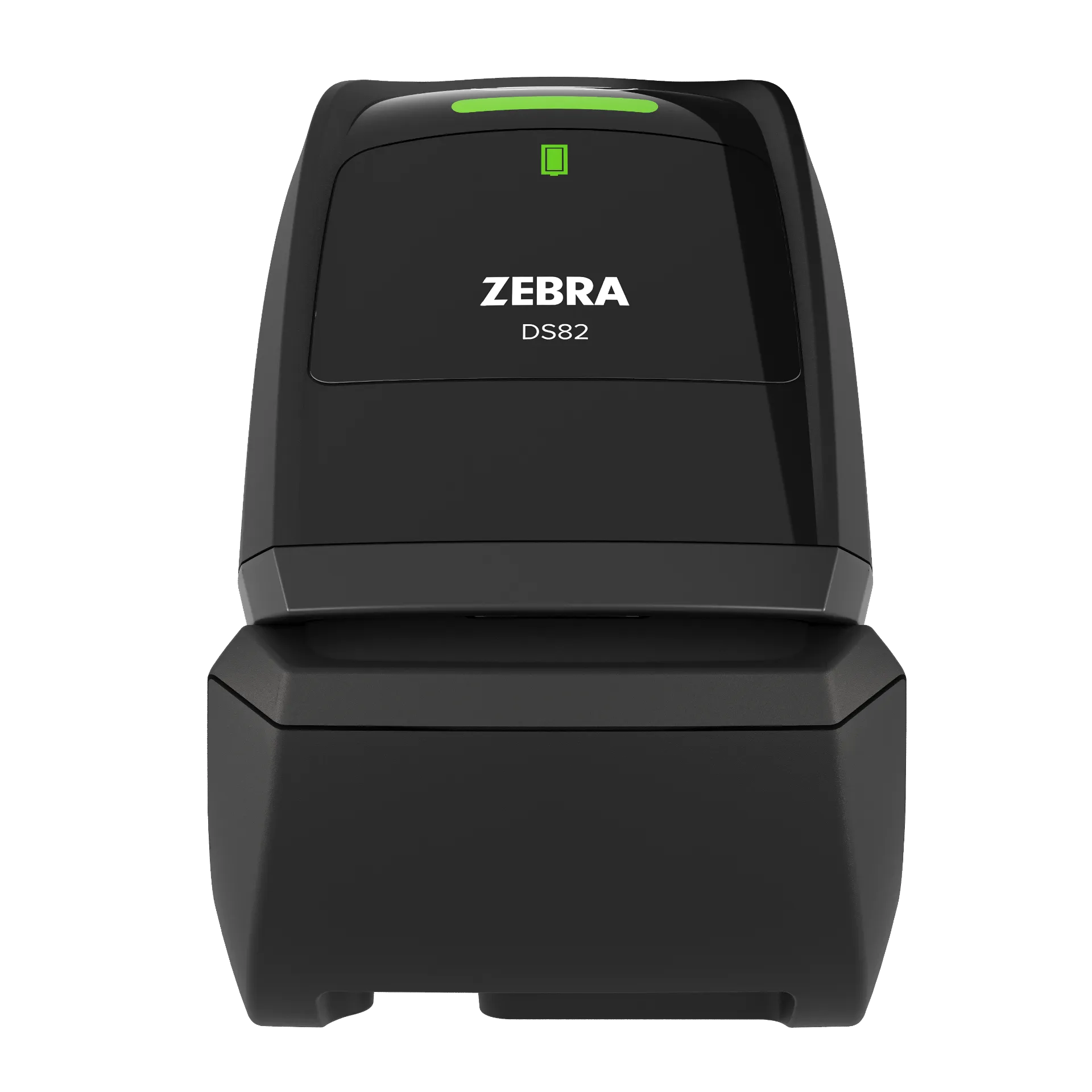 Barcode Scanner Zebra DS8288 in Standard-Cradle – Frontansicht mit LED