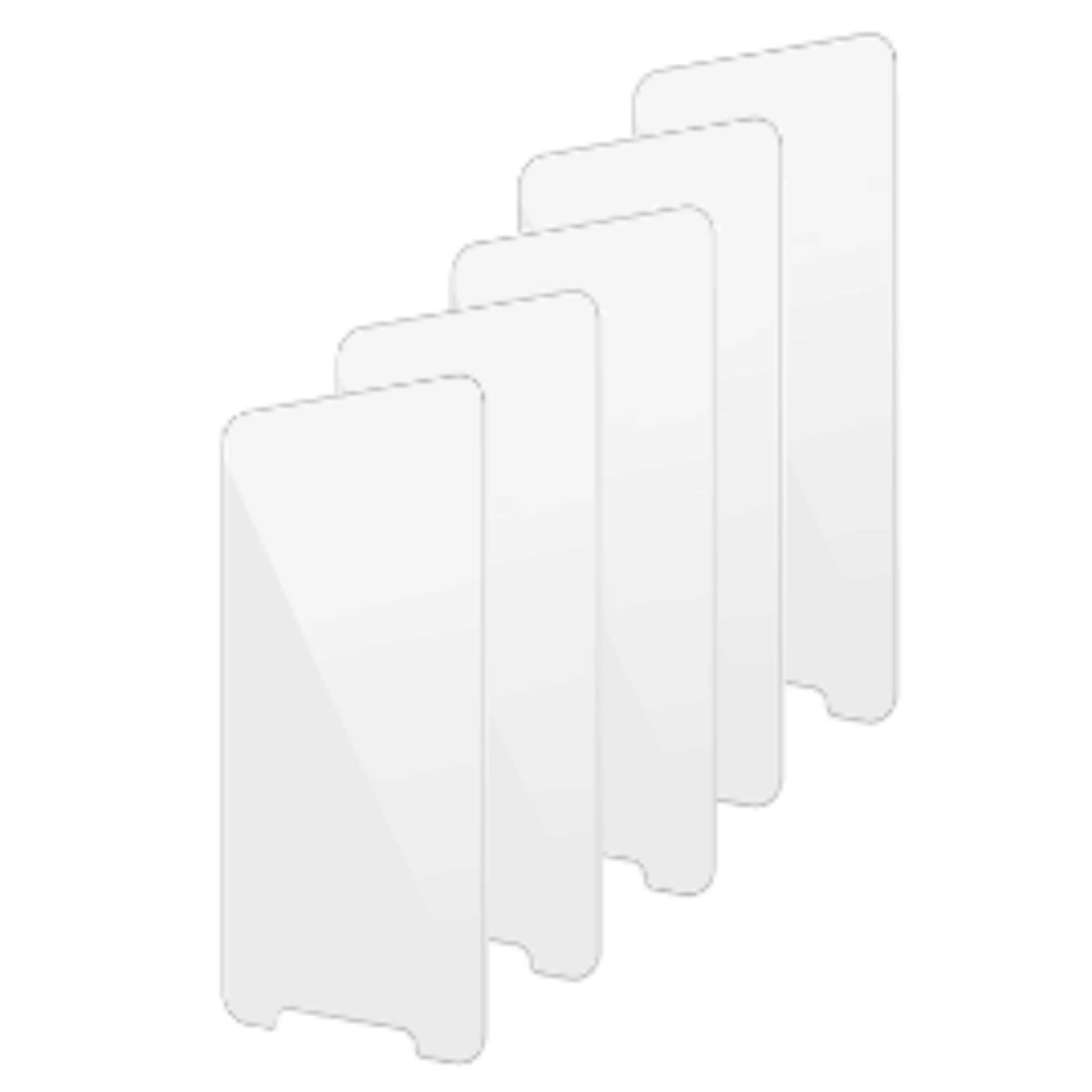 Displayfolie für MDE Gerät Zebra MC3400/MC3450, transparente Schutzfolien, gestaffelte Ansicht.