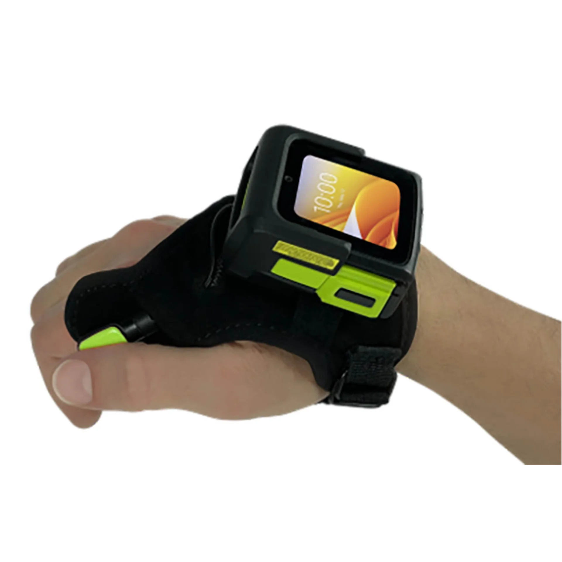 Wearable Zebra WS50-WS501 – seitlich getragen, aktives Display gut erkennbar