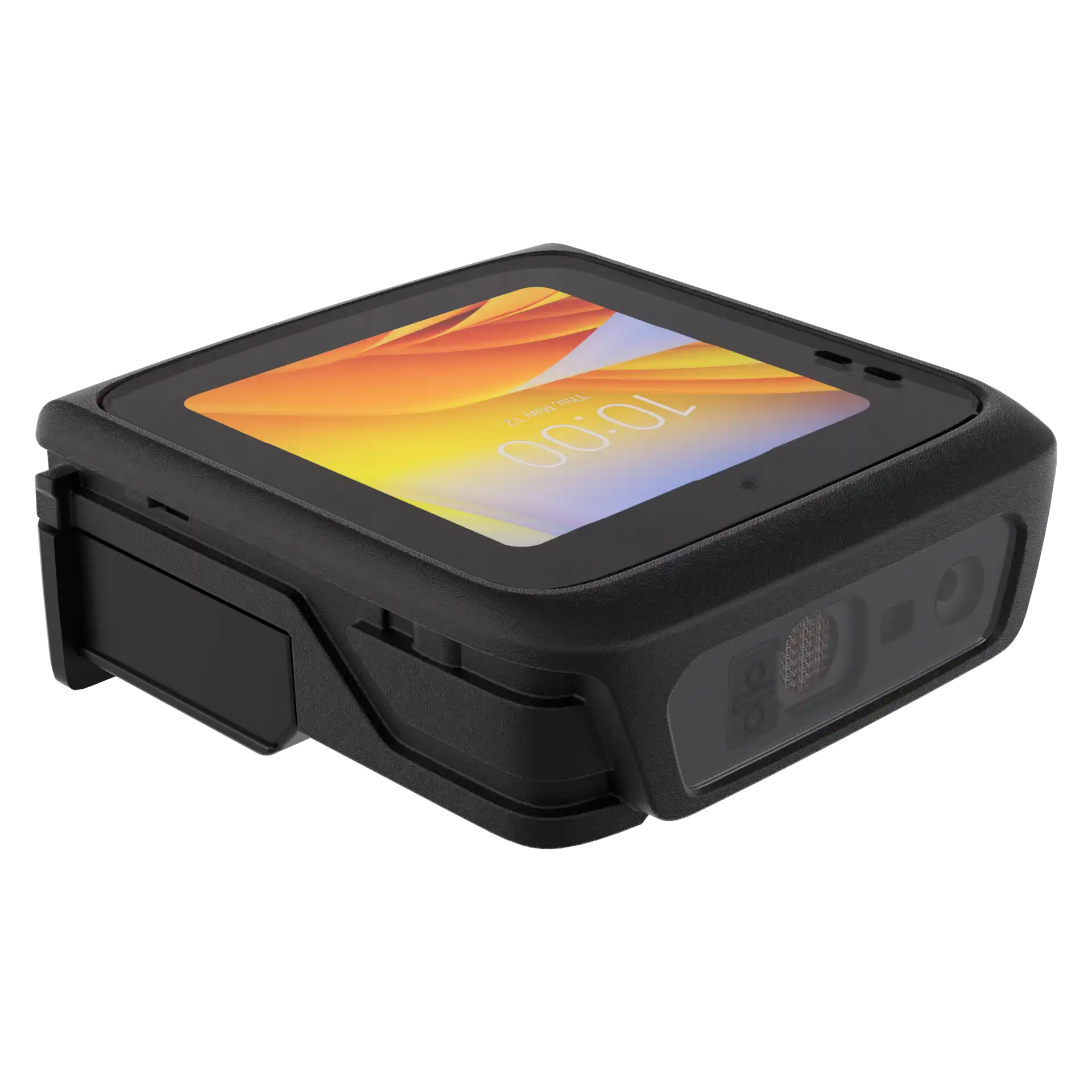 Wearable Zebra WS50‑WS501 – Front links oben mit Scanmodul, Display