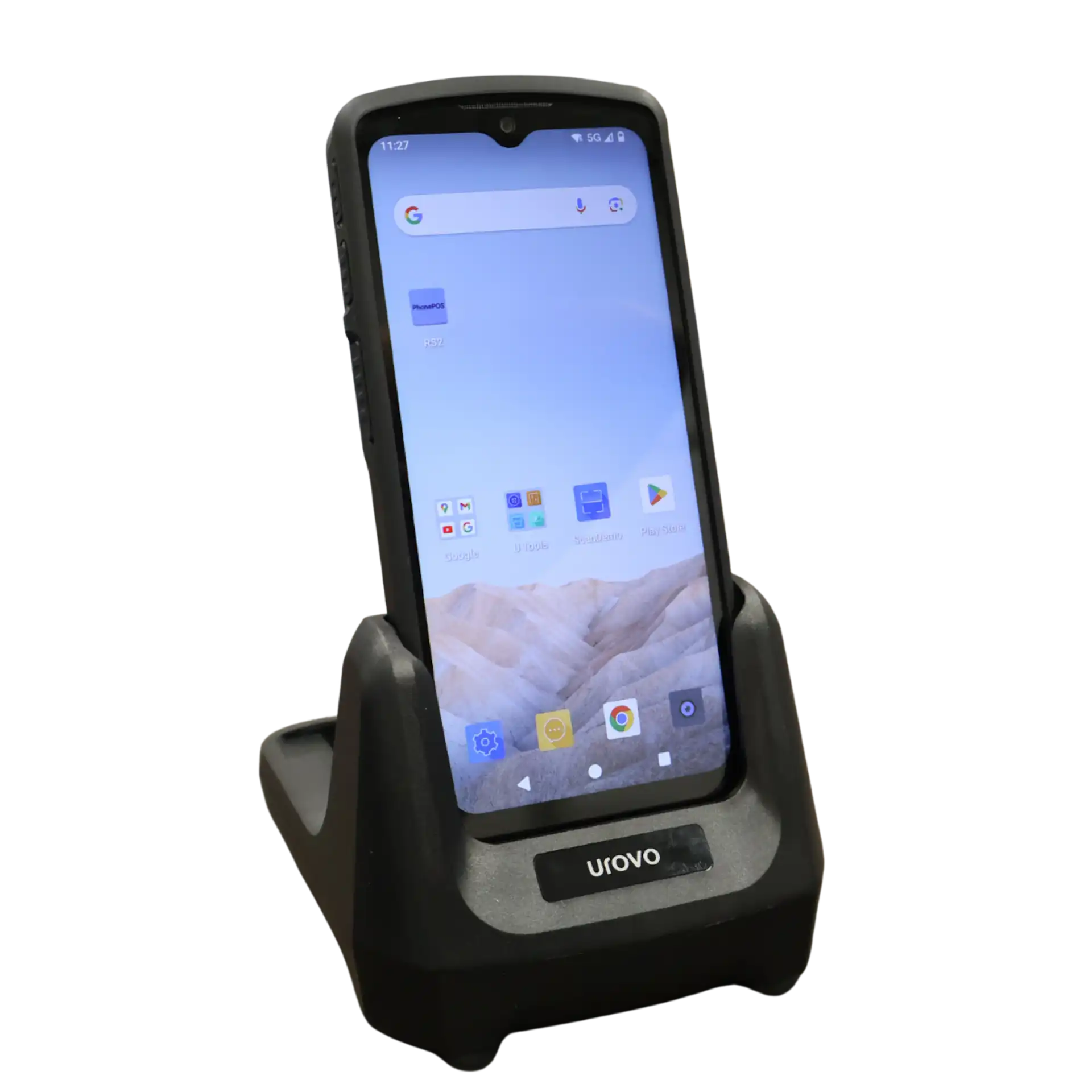 Urovo DT66 MDE Gerät steht in der Ladestation ohne Adapter