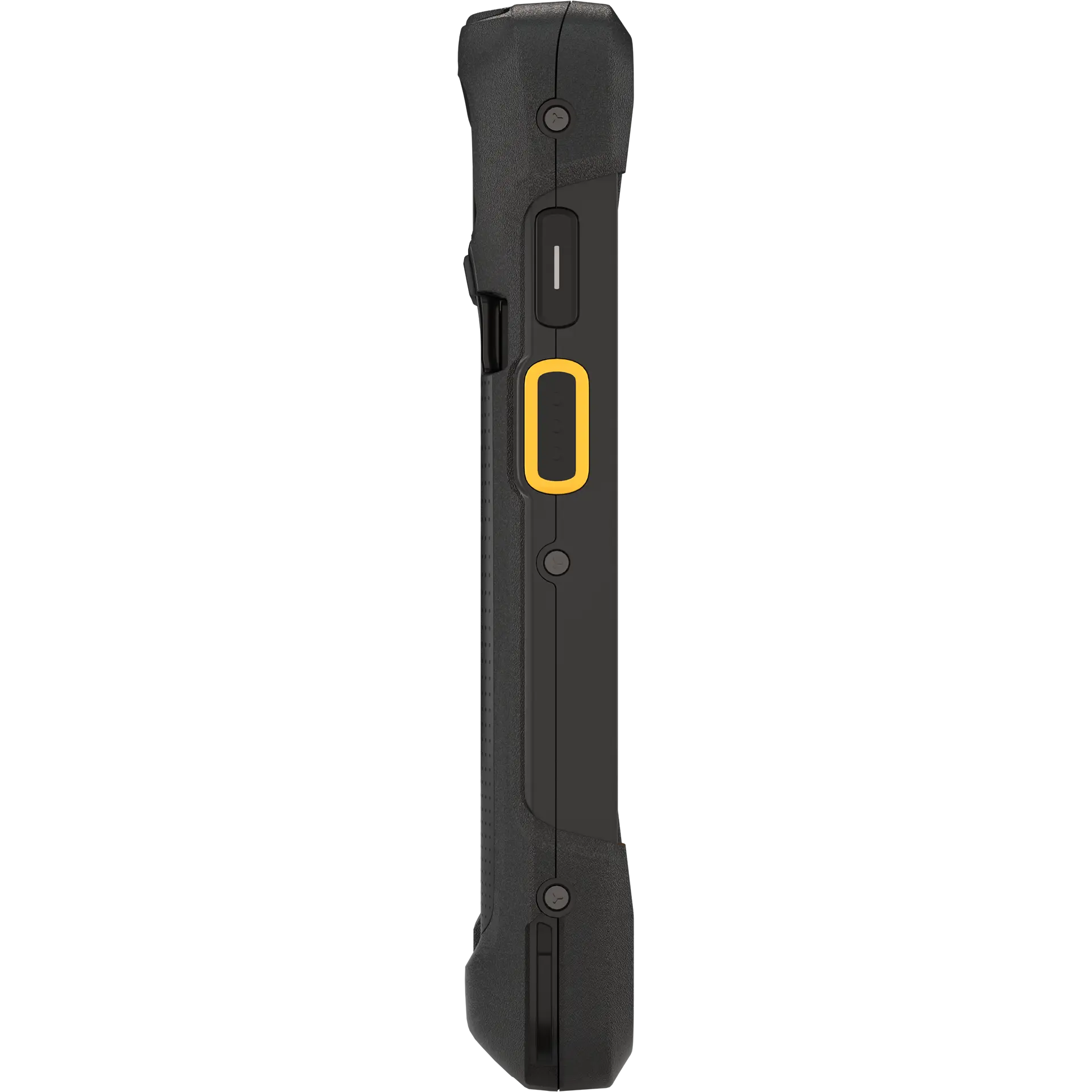 Zebra TC73/78 MDE Gerät, linke Seite, Funktionstaste, Lautstärketaste und Gehäusedetails sichtbar.