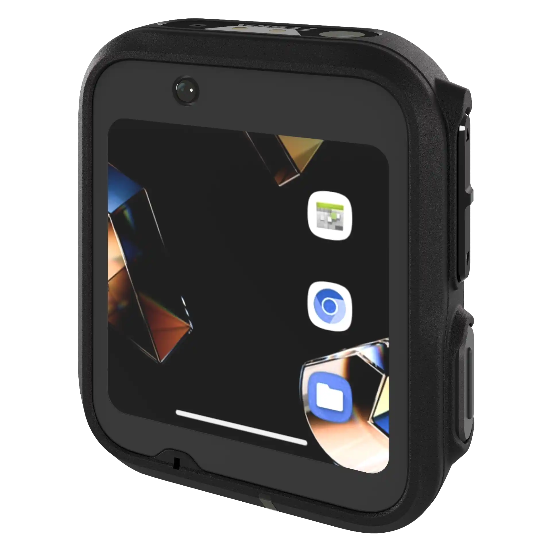 Wearable Zebra WS301 – Display rechts mit Kamera, Icons und Gehäusetasten