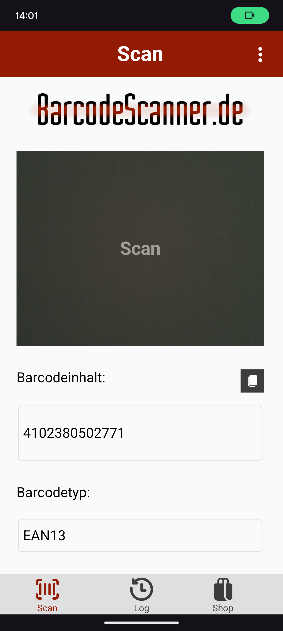 Scan-Ergebnisse