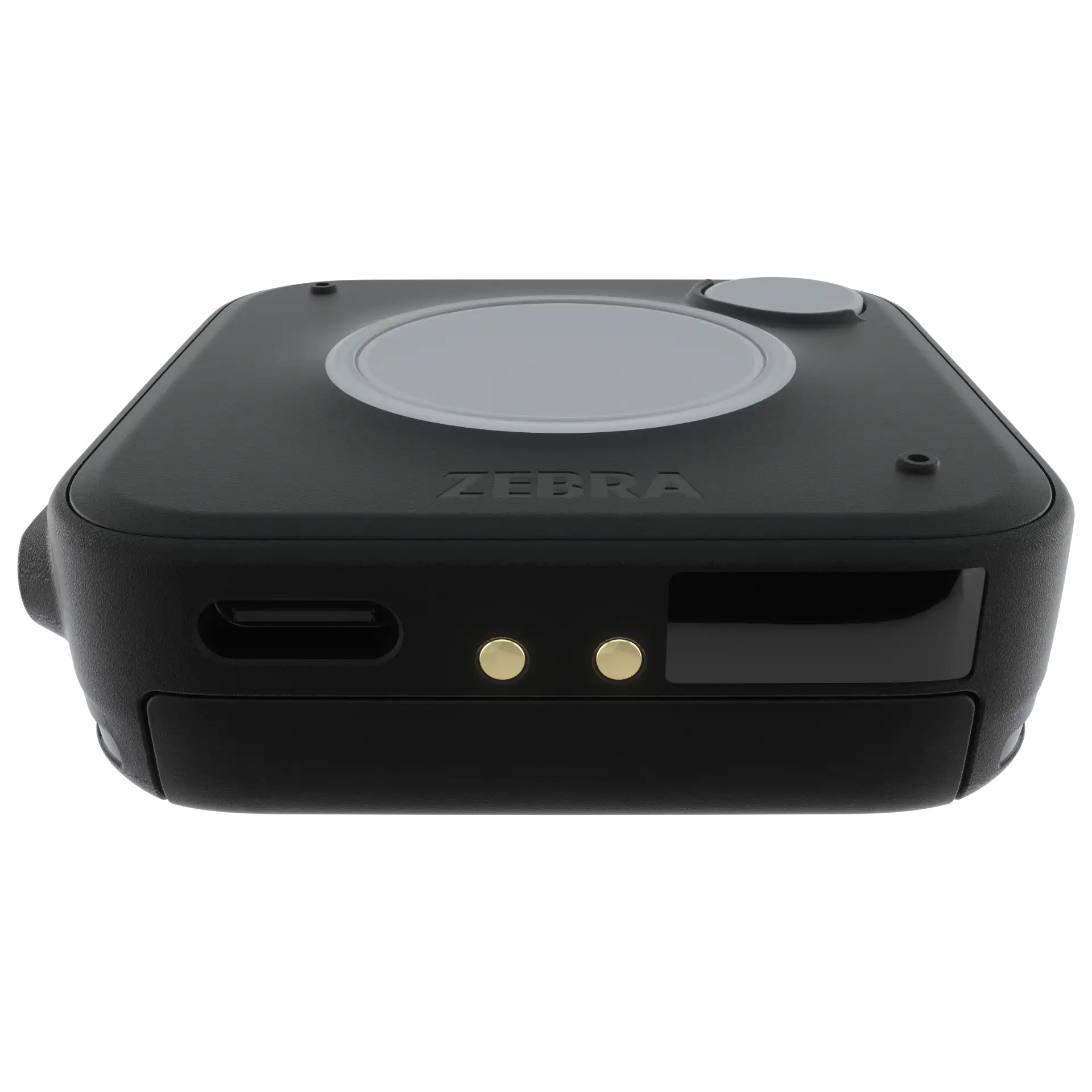 Wearable Zebra WS101 – Unterseite mit USB‑C und Ladekontakten