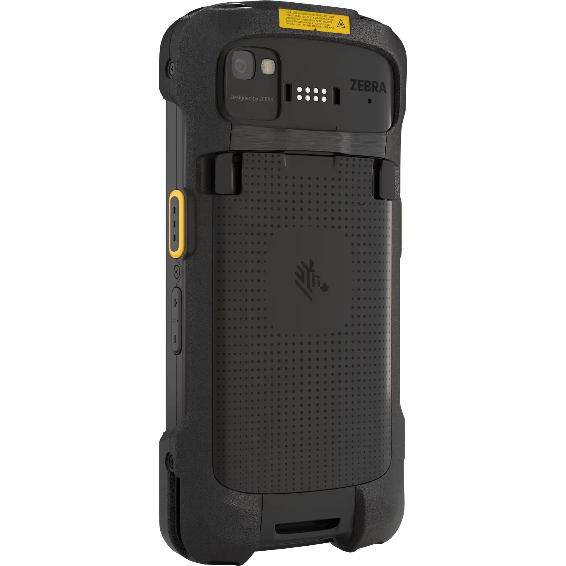 Zebra TC73/78 MDE Gerät, Rückseite schräg von links, Kamera, Kontakte und Seitentasten sichtbar.