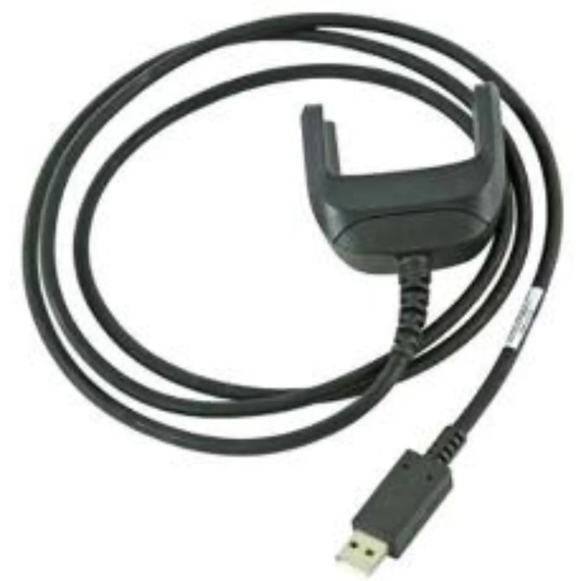 Ladeadapter für MDE Gerät Zebra MC3400/MC3450, USB-Kabel mit Adapter, Ansicht von oben.
