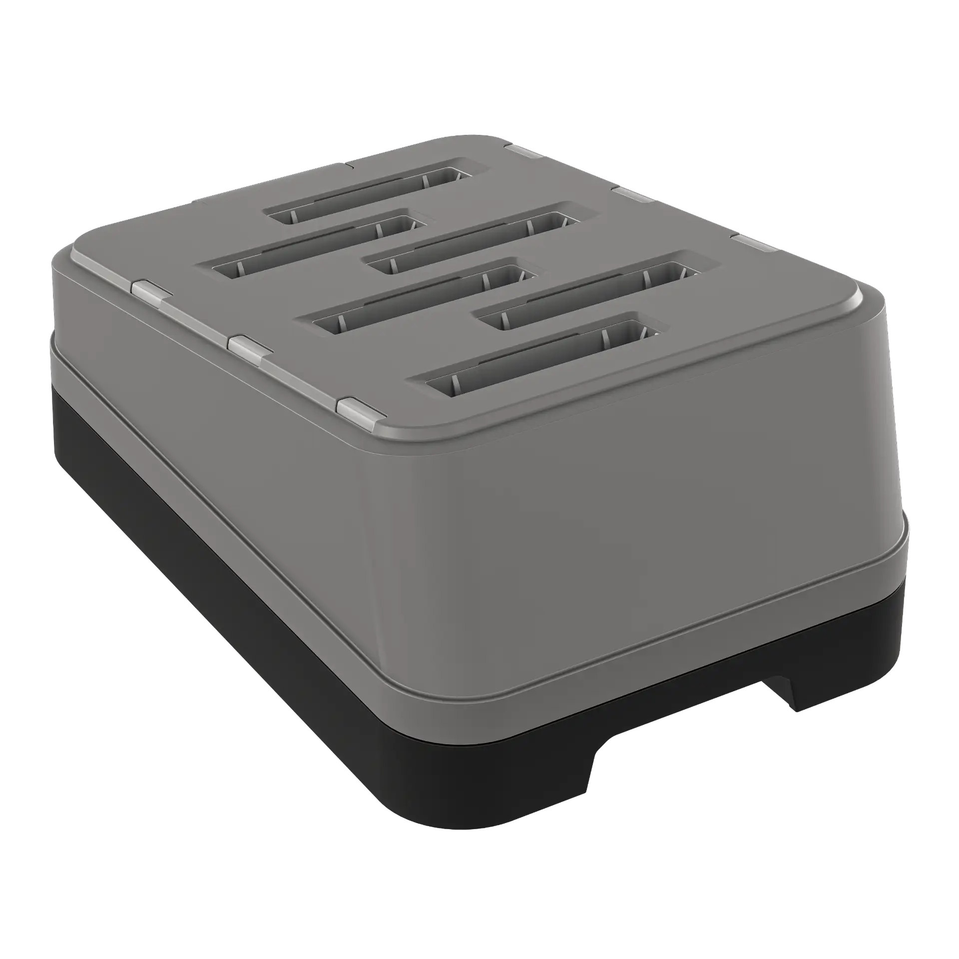 Wearable Zebra WS101 – 6-Fach Akkuladestation, Rückansicht links oben