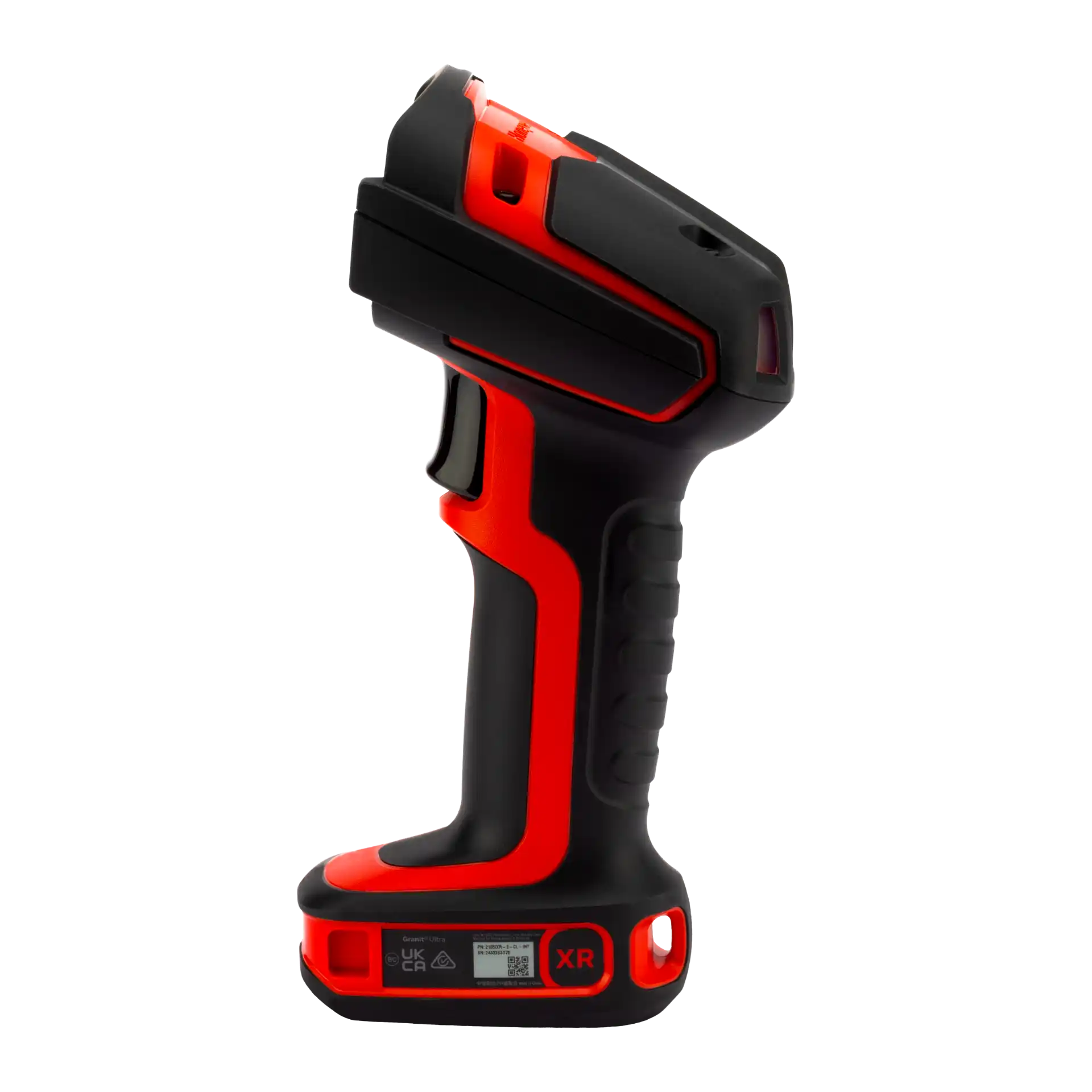 Barcode-Scanner Honeywell Granit Ultra 2105i XR von links mit sichtbarem Auslöser und ergonomischem Griff