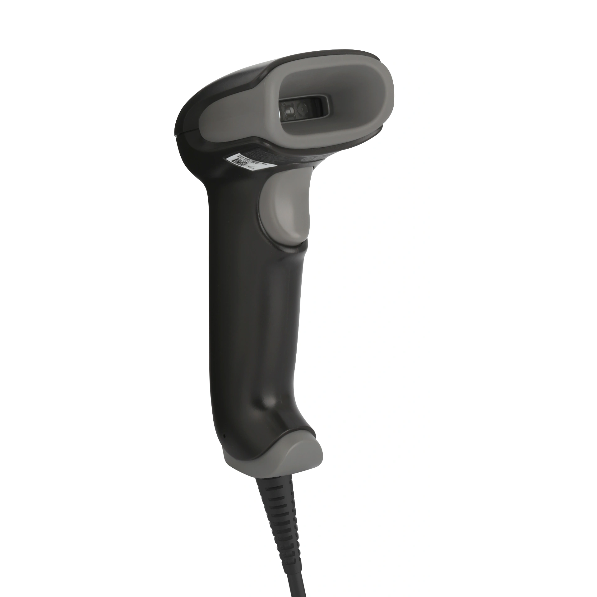 Barcode-Scanner Honeywell Voyager 1470g – Frontansicht von links mit Scanfenster und Auslösetaste