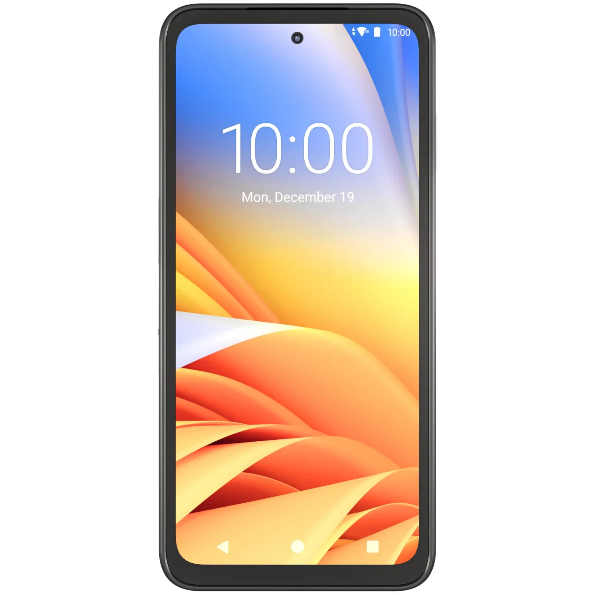 Zebra EM45 MDE Gerät, Frontansicht mit eingeschaltetem Display, Frontkamera oben mittig.