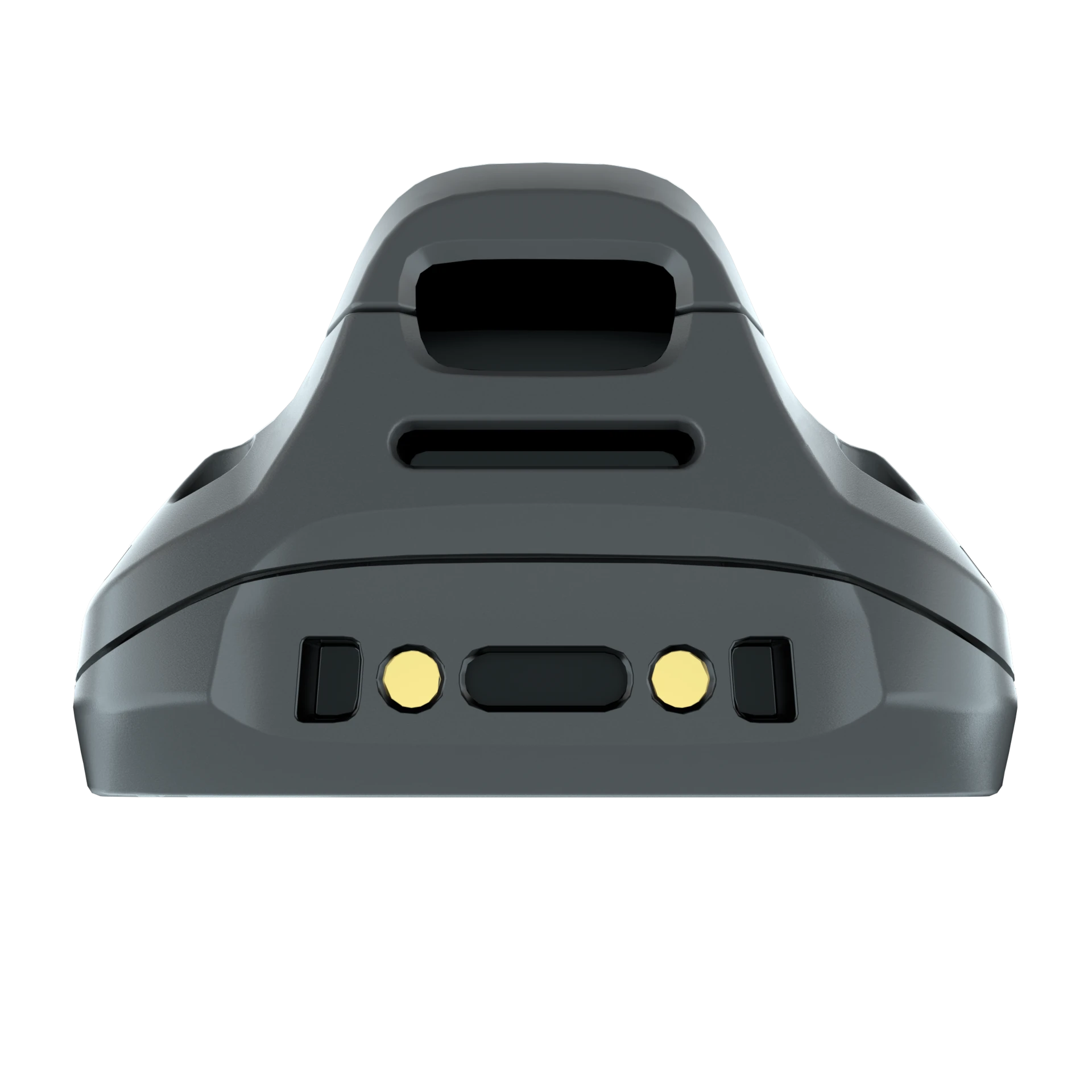 Zebra MC2200/MC2700 MDE Gerät, Unterseite mit Ladeanschlüssen und Befestigungsschlitz detailliert dargestellt.