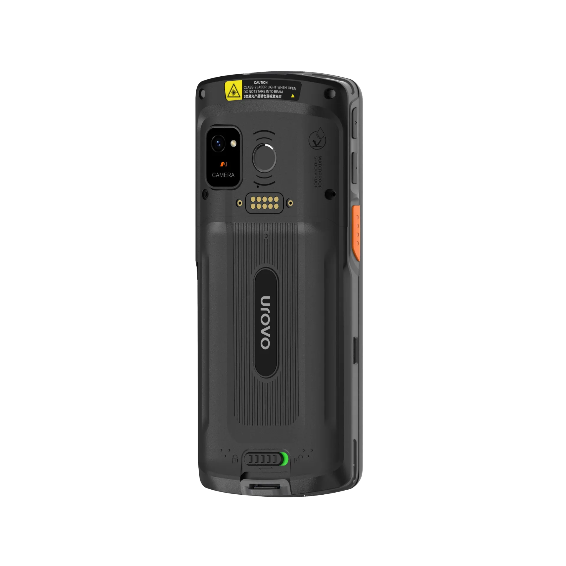 MDE Gerät Urovo DT66 von hinten, Kameramodul und seitliche Tasten sichtbar